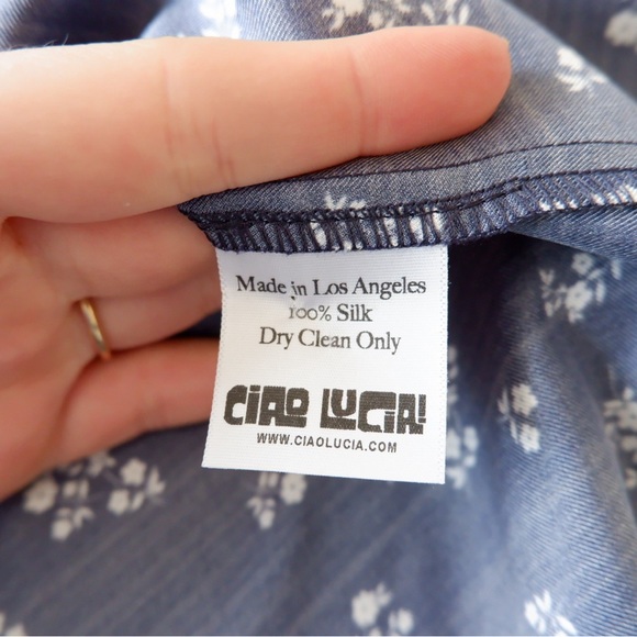 SOLD- CIAO LUCIA Tatiana Silk Mini Dress - Picture 7 of 7